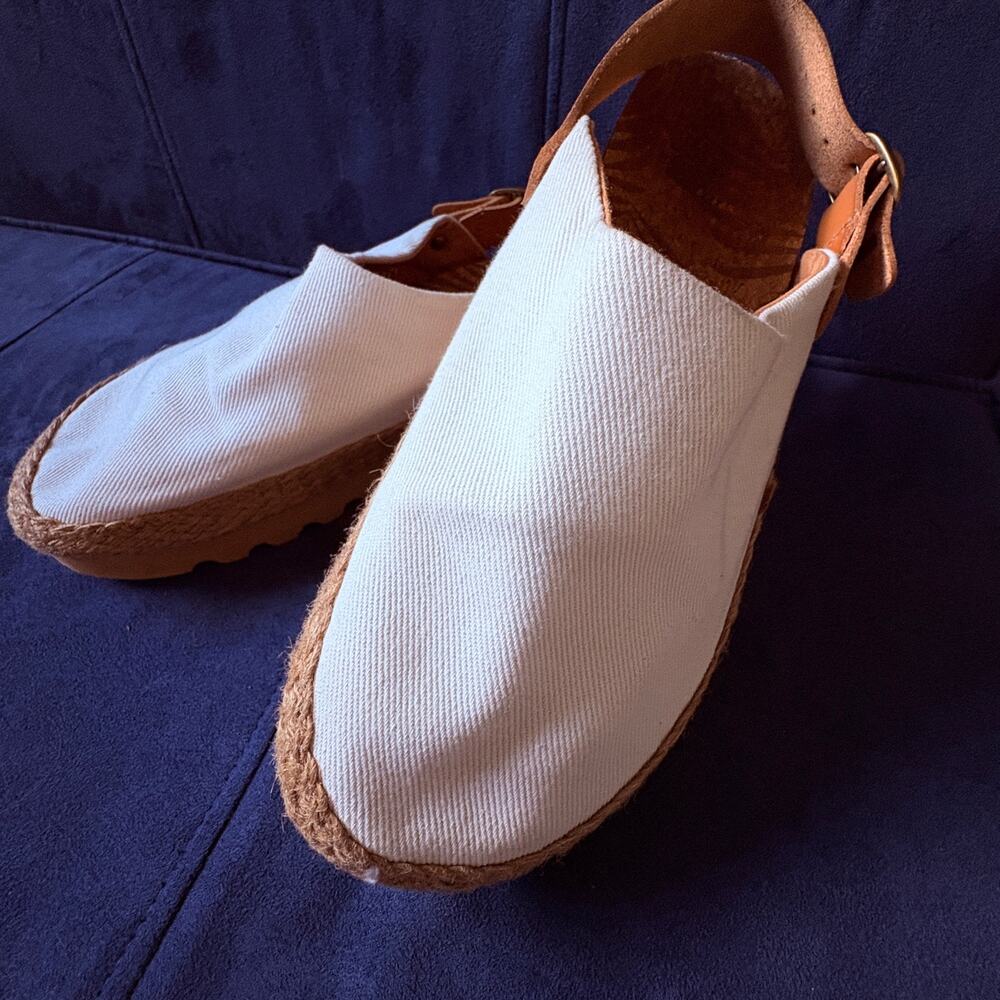 Reef Cushion Sage Slingback Espadrille Clogs 
white canvas adjustable strap 8 - Picture 3 of 12